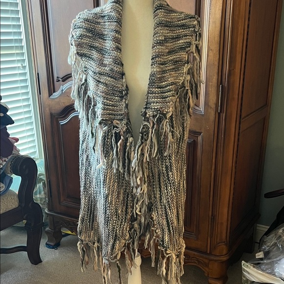 Chico's Sweaters - Chico's Multicolor Fringe Cardigan Sweater, Chicos 2 (12-14), EUC